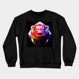 psychedelic crystal rose 2 Crewneck Sweatshirt